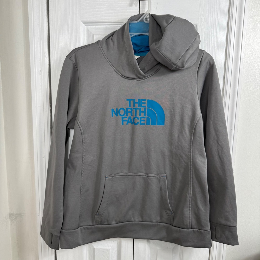 The North Face Hoodie XL Gray Blue Athleisure Gorpcore Pullover Sweatshirt